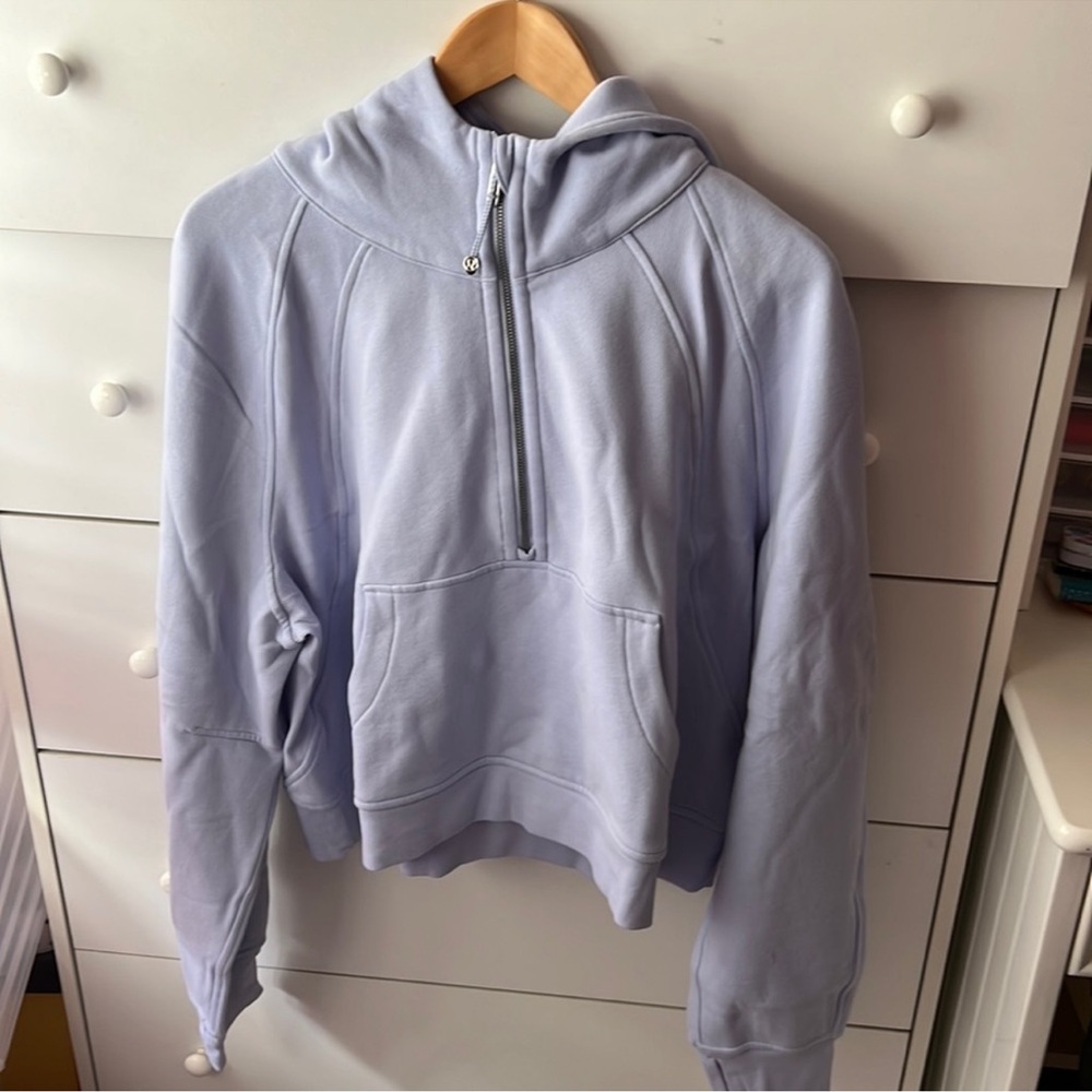 NWT LULULEMON SCUBA OVERSIZED 1/2 ZIP - PASTEL BLUE
